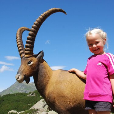 pia mit Steinbock bearbeitet.jpg | © Bergbahnen Silvretta Galtür