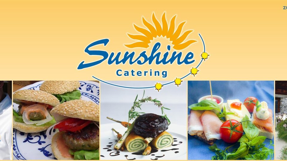 An appealing catering image with fresh and diverse dishes. The atmosphere is inviting and lively, ideal for events.